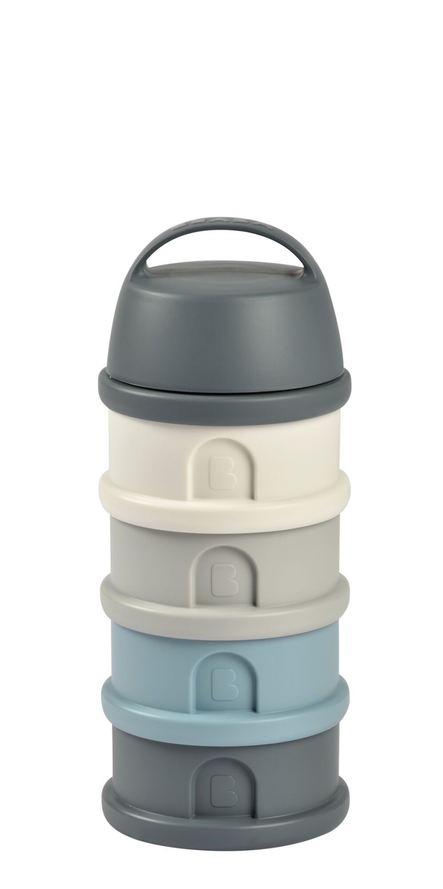 Baby'S Uitstapjes BEABA | Doseerbox Met 4 Compartimenten Mineral Grey / Blue