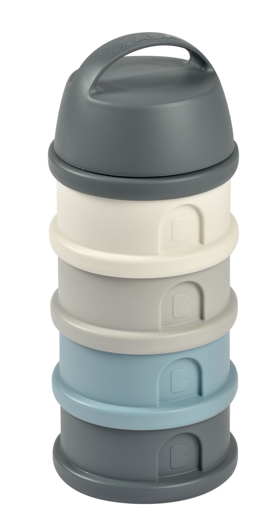 Baby'S Uitstapjes BEABA | Doseerbox Met 4 Compartimenten Mineral Grey / Blue