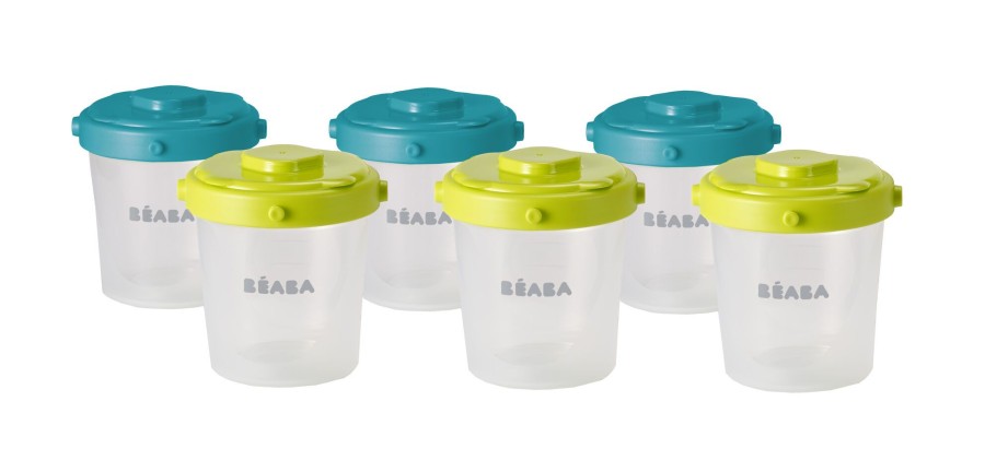 Baby'S Maaltijd BEABA | Set Van 6 Clipporties 2E Leeftijd 200 Ml Neon