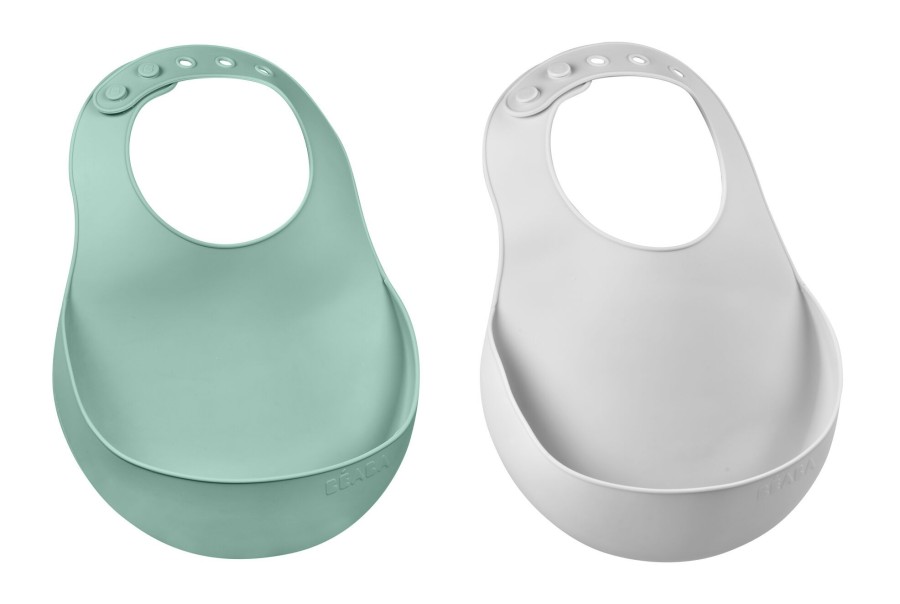 Baby'S Maaltijd BEABA | Siliconen Slabbetje Light Mist/Sage Green