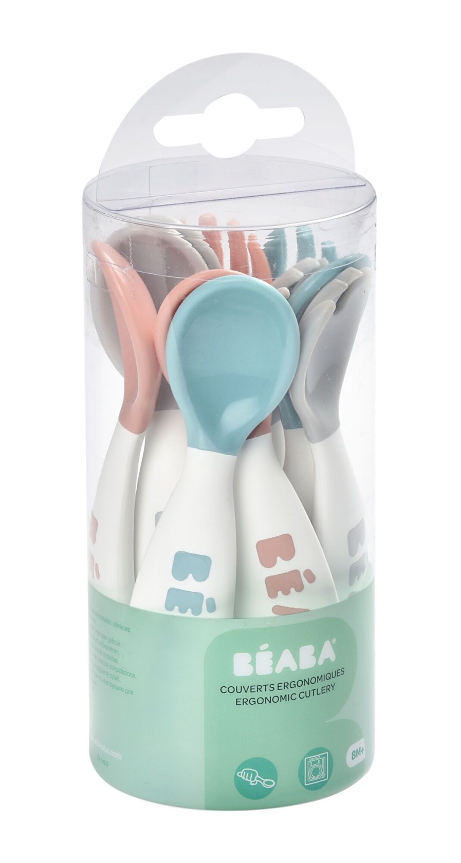 Baby'S Maaltijd BEABA | Set Van 10 Ergonomische Bestek 2De Leeftijd Blue/Pink