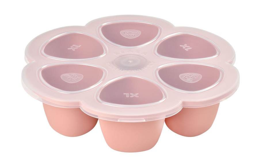 Baby'S Maaltijd BEABA | Siliconen Multiporties Silicone 6 X 150 Ml Old Pink