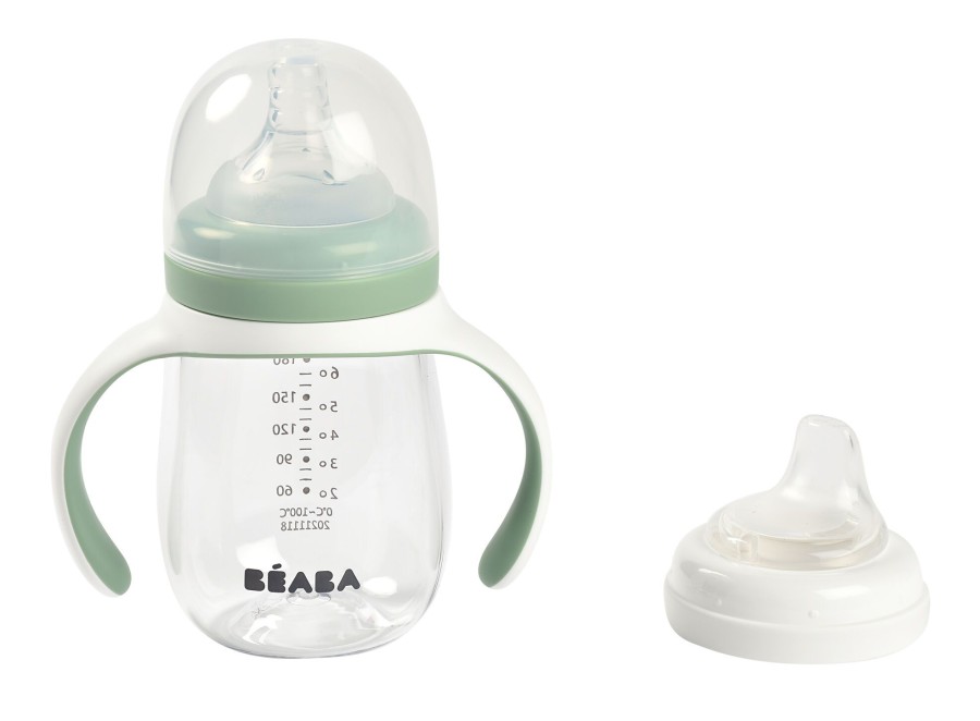 Baby'S Maaltijd BEABA | 2-In-1 Meegroeifles 210 Ml Sage Green