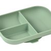 Baby'S Maaltijd BEABA | Silicone Gecompartimenteerde Plaat Sage Green