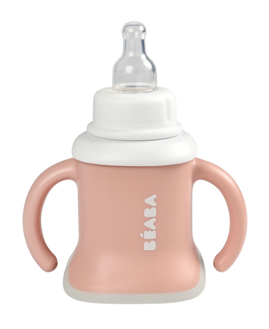 Baby'S Maaltijd BEABA | Evoluclip 3-In-1 Beker Old Pink