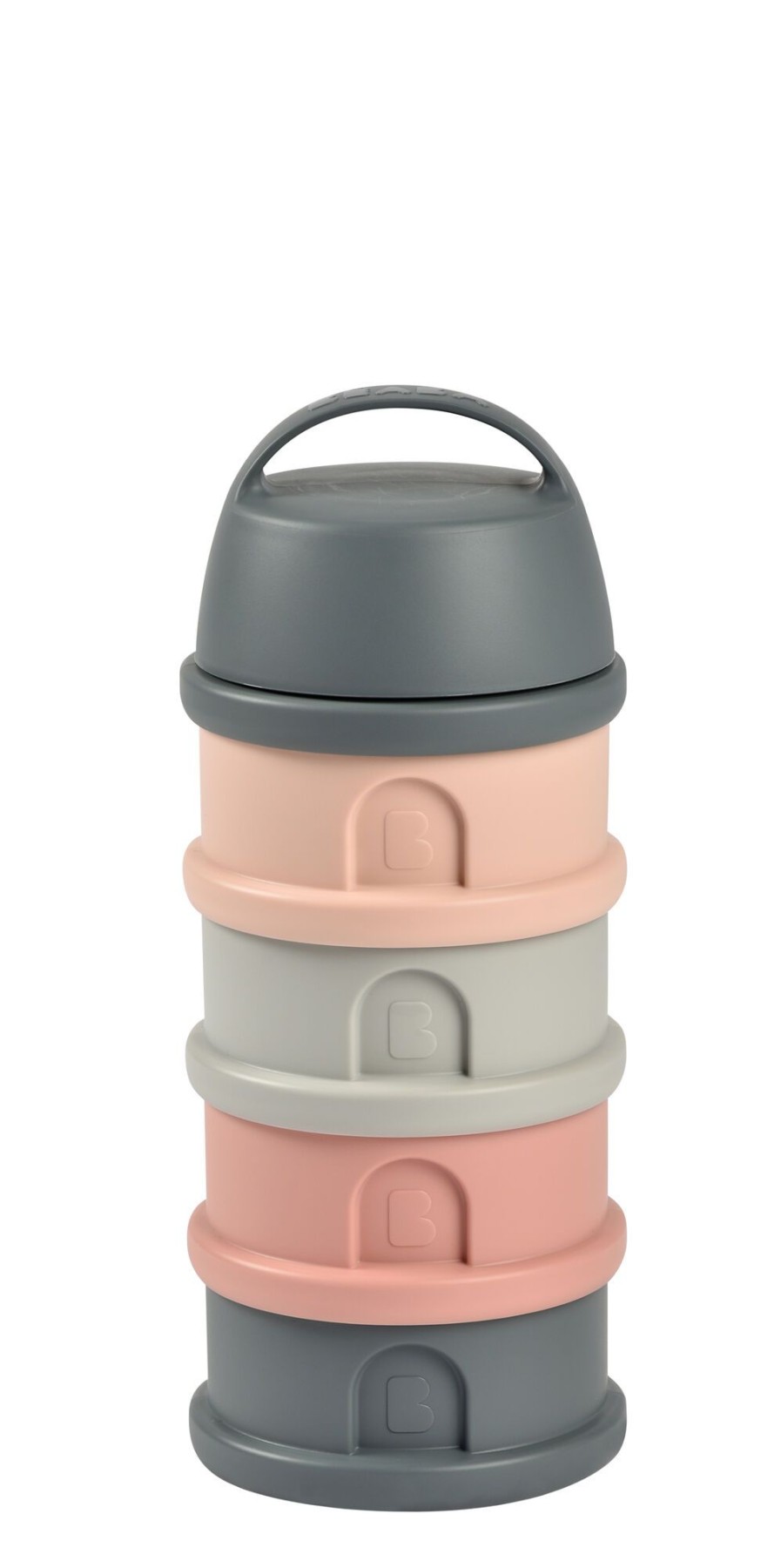 Baby'S Uitstapjes BEABA | Doseerbox Met 4 Compartimenten Mineral Grey /Pink